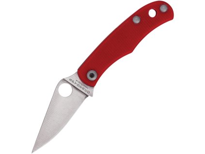 Spyderco Bug Satin Sandvik Red G10