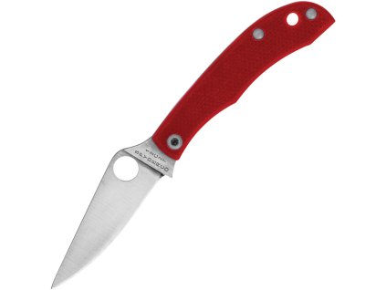 Spyderco Honeybee Satin Sandvik Red G10