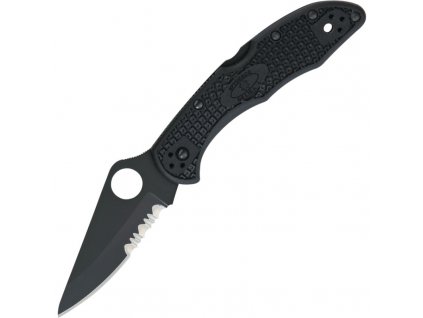 Spyderco Delica 4 Black FRN Lightweight Combination Black