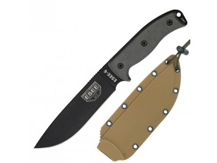 ESEE Model 6 Plain Black Sheath Brown