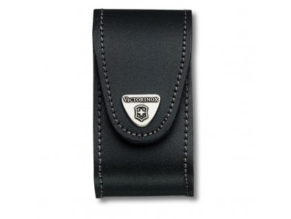 Pouch Victorinox black leather with clip 91mm 5-8 layers 4.0521.31