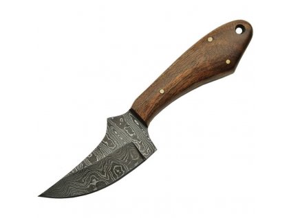 Damascus Fixed Blade Skinner Wood