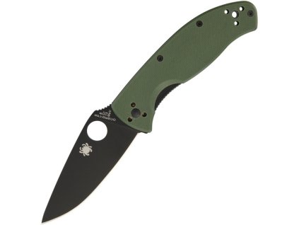 Spyderco Tenacious Green G10 Plain Blk C122GPBGR
