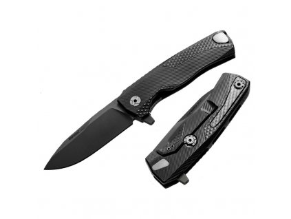 Lionsteel ROK Aluminum Black handle black blade