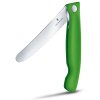 Victorinox Swiss Classic folding snacks knife, green, wave blade