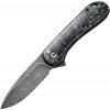 Civivi Elementum Damascus Silver Carbon C907CDS-2