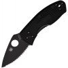 spyderco ambitious lightweight black serrated