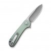 civivi elementum ii button lock satin finish jade g10