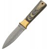 Damascus Boot Knife Wood