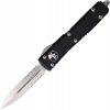 microtech ultratech black stonewash half serrated dagger