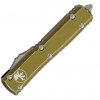 microtech ultratech distressed green apocalyptic serrated dagger