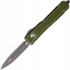 microtech ultratech distressed green apocalyptic serrated dagger