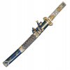 0102073 gladius replica wakizashi manico argento nero decorato 2