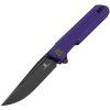 Bestechman Mini Dundee Double Detent Black D2 Purple G10 KMK08D