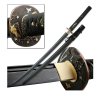 ten ryu samurai black damascus katana 1