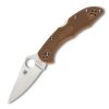 Spyderco Delica 4 Brown FRN Lightweight FlatGround