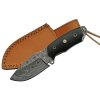 Damascus Buffalo Horn Fixed Blade