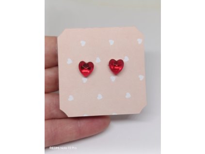 SRDÍČKA - náušnice pecky