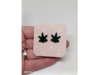 LISTY - náušnice pecky