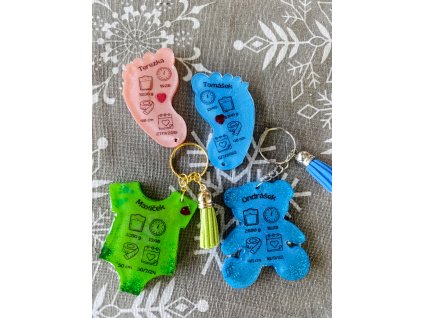 Klíčenka s údaji o narození (PERSONALIZACE)