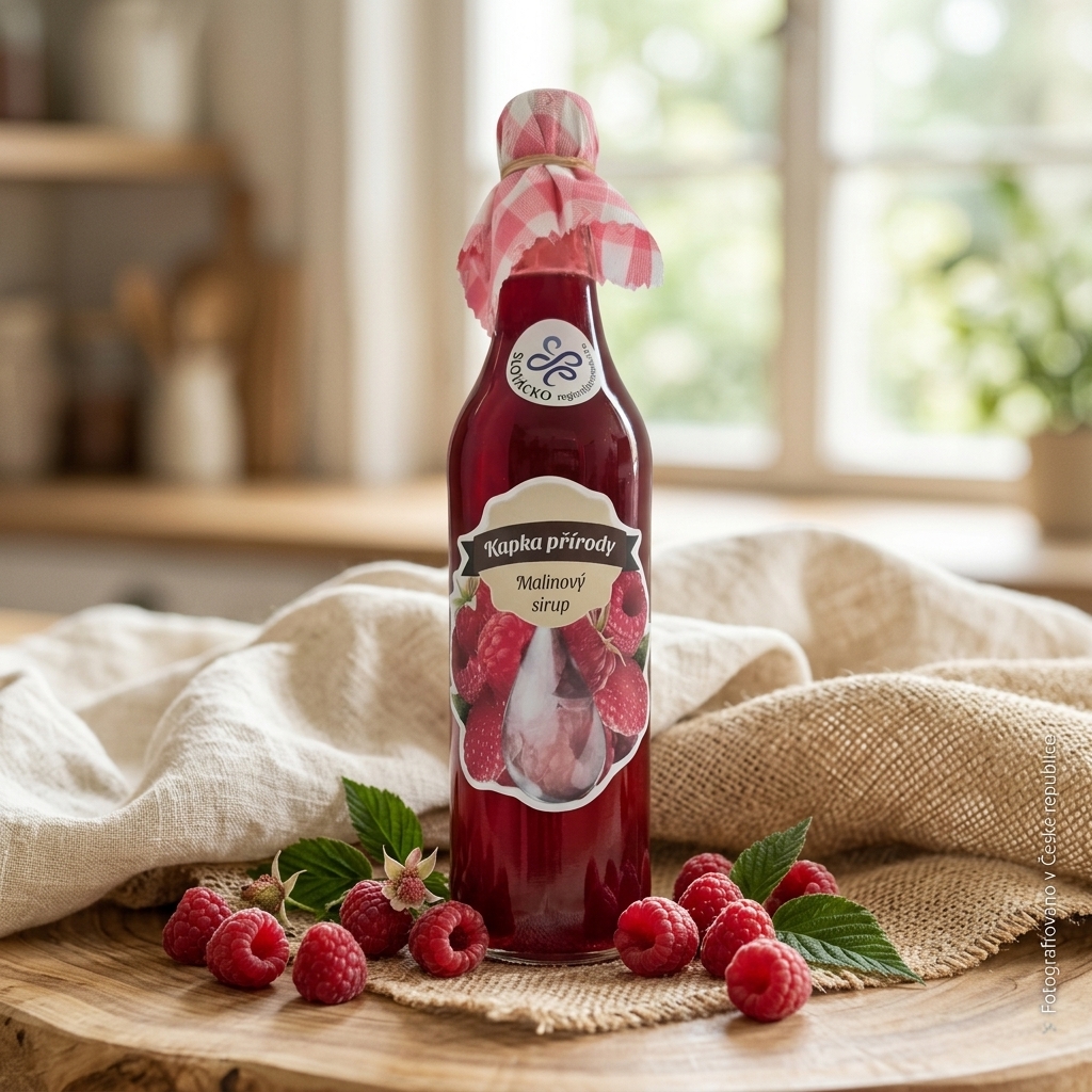 Kapka Přírody Malinový sirup Objem láhve: 0,2 l