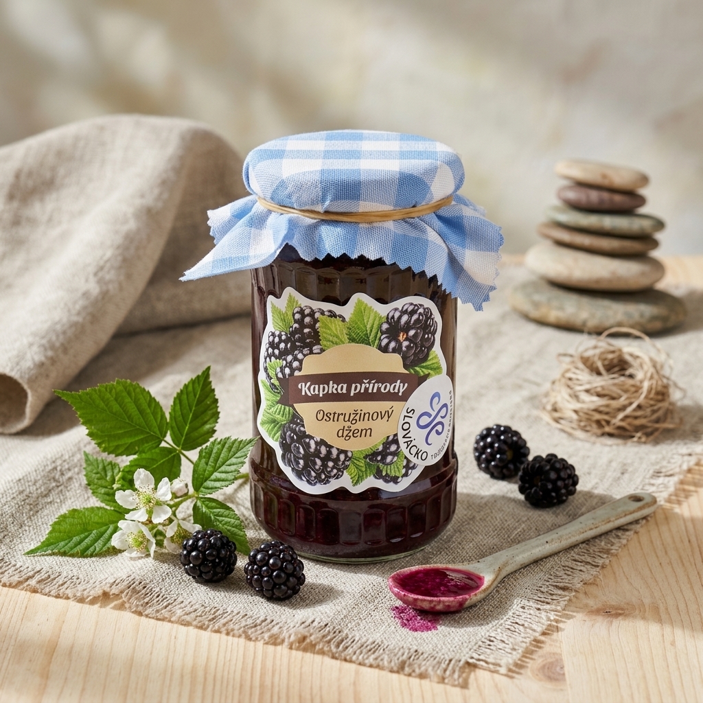 Kapka Přírody Ostružinový džem Objem sklenice: 165 ml