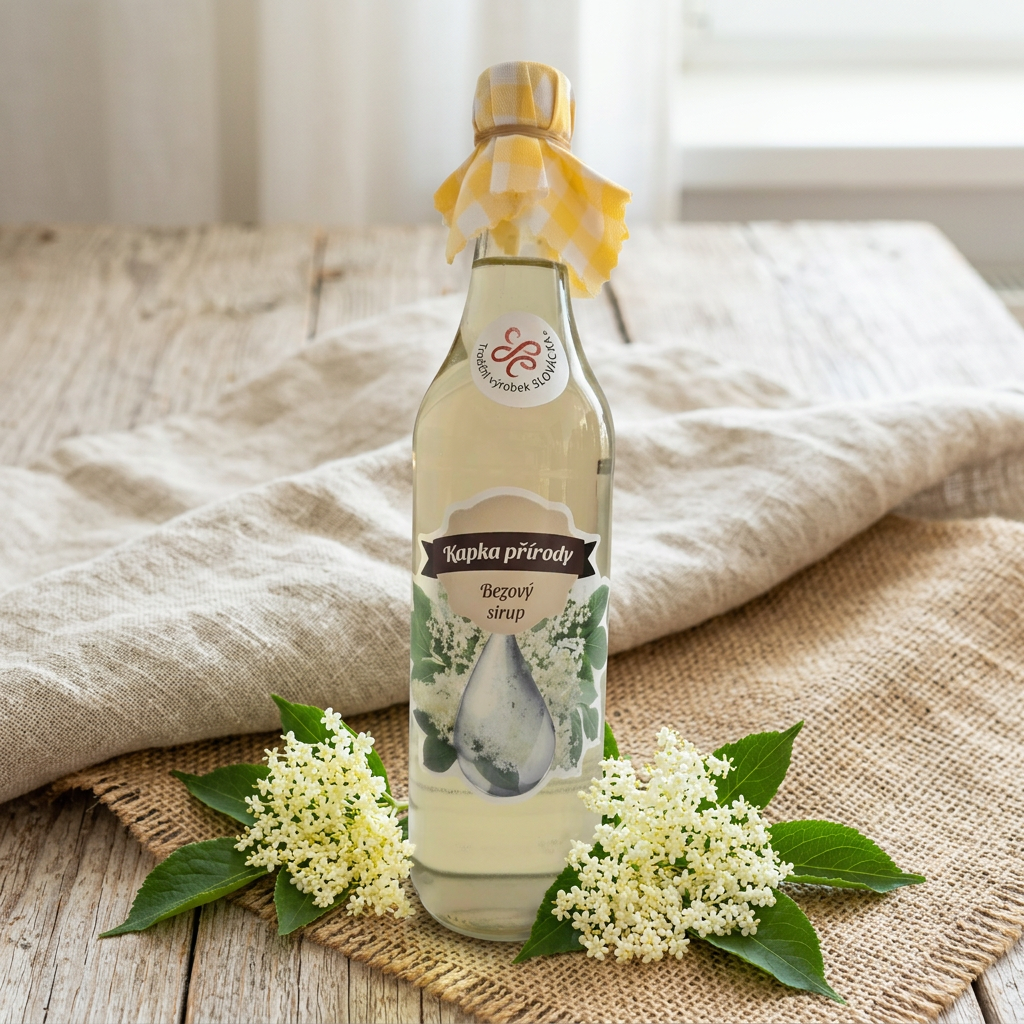 Kapka Přírody Bezový sirup Objem láhve: 1,0 l