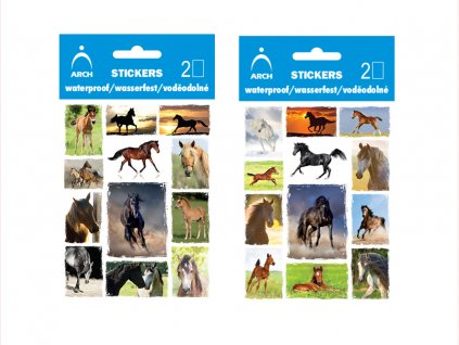 Voděodolné samolepky - koně