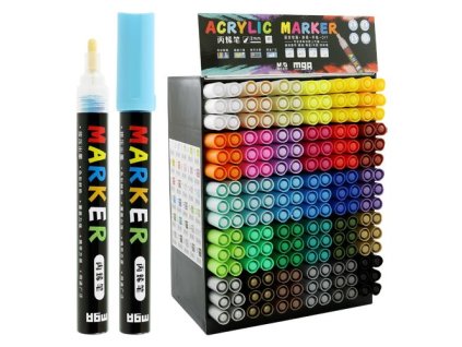 popisovac akrylovy m g acrylic marker 2 mm mix barev displej 30 barev x 6 ks 180 ks