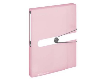 Box na spisy Herlitz A4 4cm - růžový