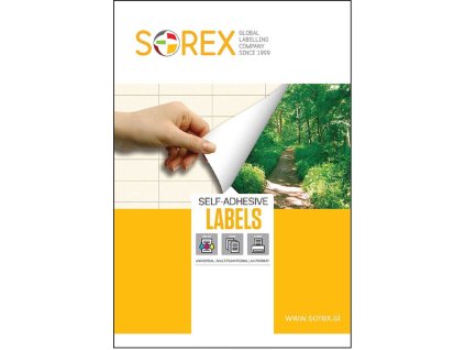 Etikety na archu A4 Sorex 105x148mm
