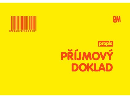 Příjmový doklad plátce propis A6 311