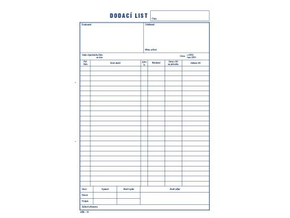 Dodací list A4 samopropisovací, MSK 13