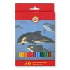 Pastelky šestihranné Zvířata Koh-I-Noor, různé počet barev (Popis 3555/36 barev)
