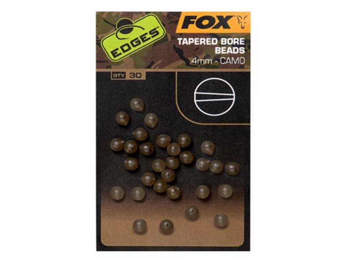 fox koralky edges camo tapered bore bead 30 ks 4 mm