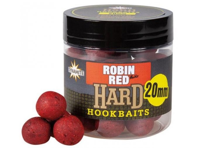 Dynamite Baits tvrzené boilie Hardened Hookbaits Robin Red 20 mm