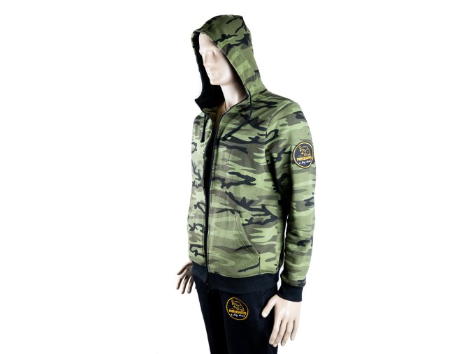 Mikbaits Mikina Zip up camou L