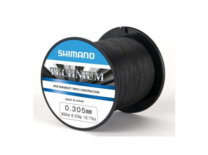 Shimano Vlasec Technium PB Černá - Průměr 0,285 mm / Nosnost 7,5 kg / Návin 1250 m