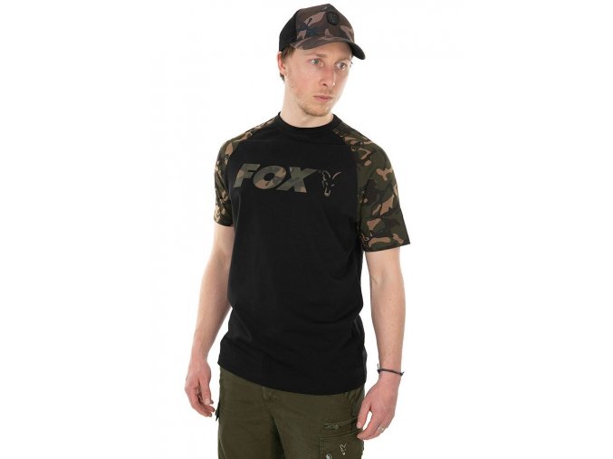 fox triko raglan t shirt black camo