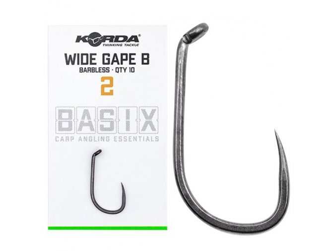 korda hacky basix wide gape barbless 10 ks