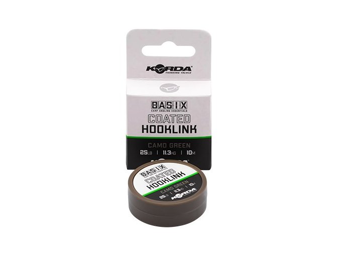 korda navazcova snura basix coated hooklink camo green 10 m (1)