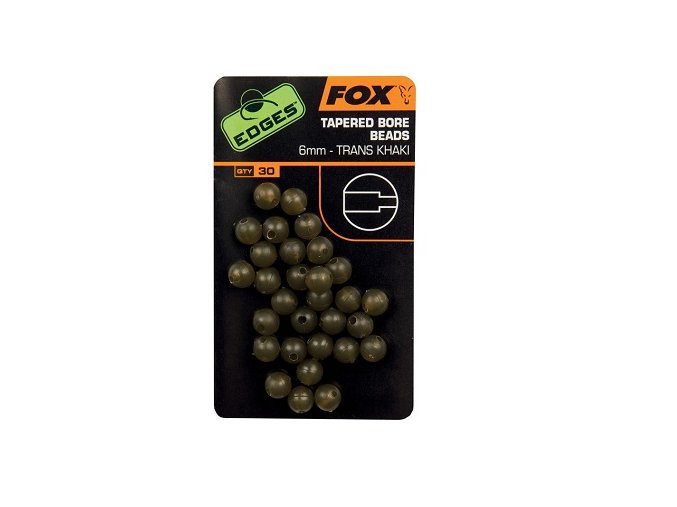 Fox gumové korálky Edges Tapered Bore Beads