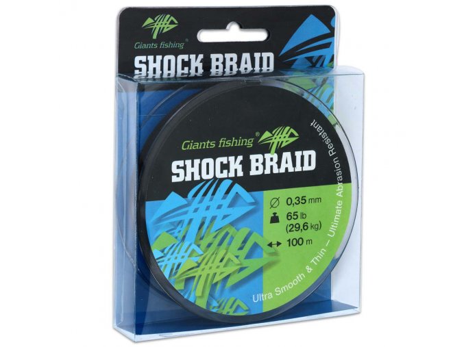 Giants fishing Splétaná šňůra Shock Braid Green 100m