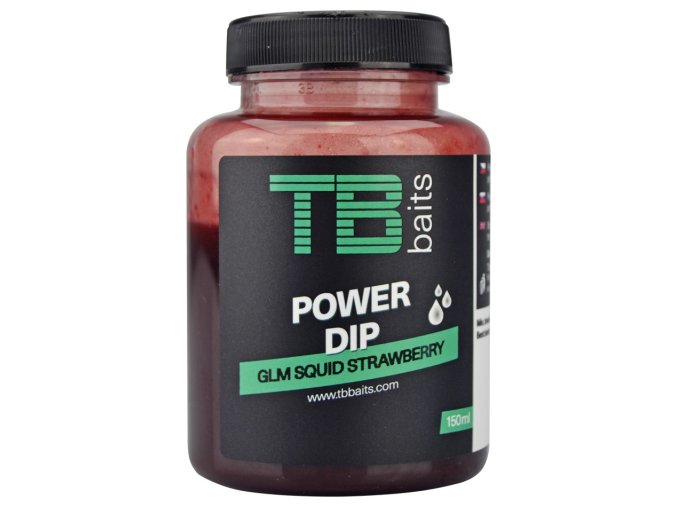 tb baits power dip glm squid strawberry 150 ml (1)