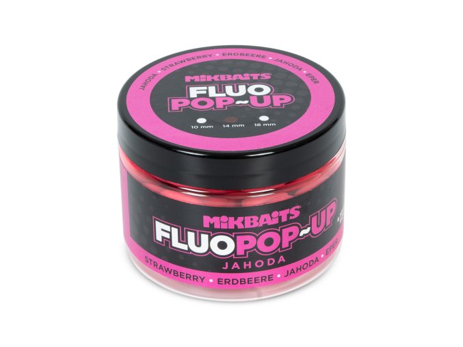 Mikbaits Plovoucí fluo boilie 150ml - Jahoda 14mm