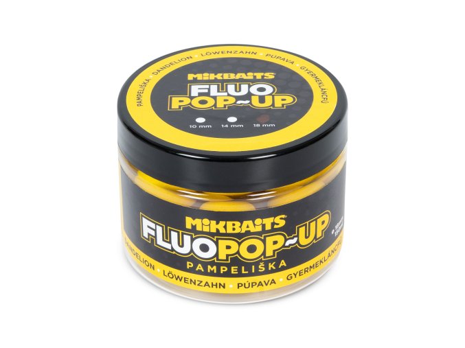 Mikbaits Plovoucí fluo boilie 150ml - Pampeliška 18mm