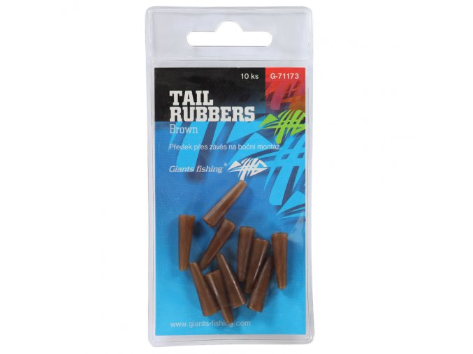 Giants fishing Převlek na závěsku Tail Rubbers Brown/10pc ( 20mm ) 10ks