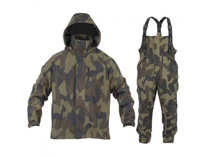 avid carp bunda ripstop camo jacket kalhoty ripstop camo salopettes