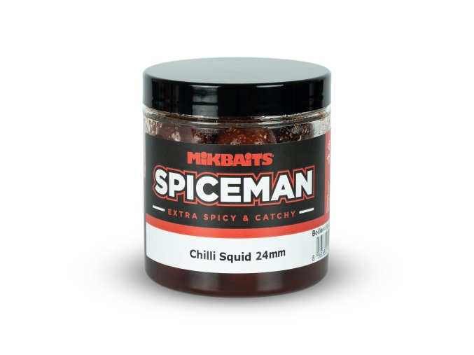 Mikbaits boilies v dipu Spiceman 250ml - Chilli Squid 24mm