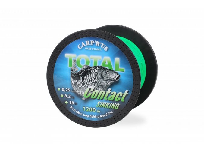 Carp´R´Us Kmenová šňůra Total Contact Sinking Green (Varianta Carp´R´Us Total Contact Sinking Green 300m, 0,25mm, 8,2kg/18lb)
